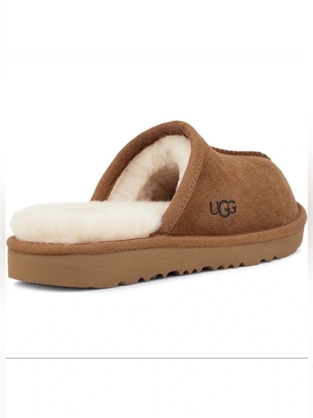 ⚜️NWT UGG Keegan Chestnut Suede Shearling Slide Slippers Little Kids 13 Comfort